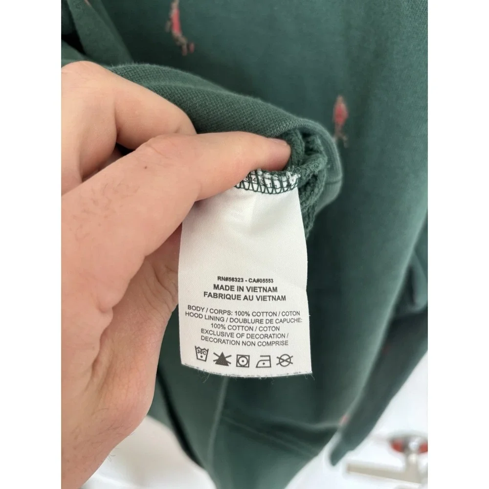 Jordan Essentials Holiday Jumpman AOP Fleece Green Hoodie Men's Size Medium‎ EUC